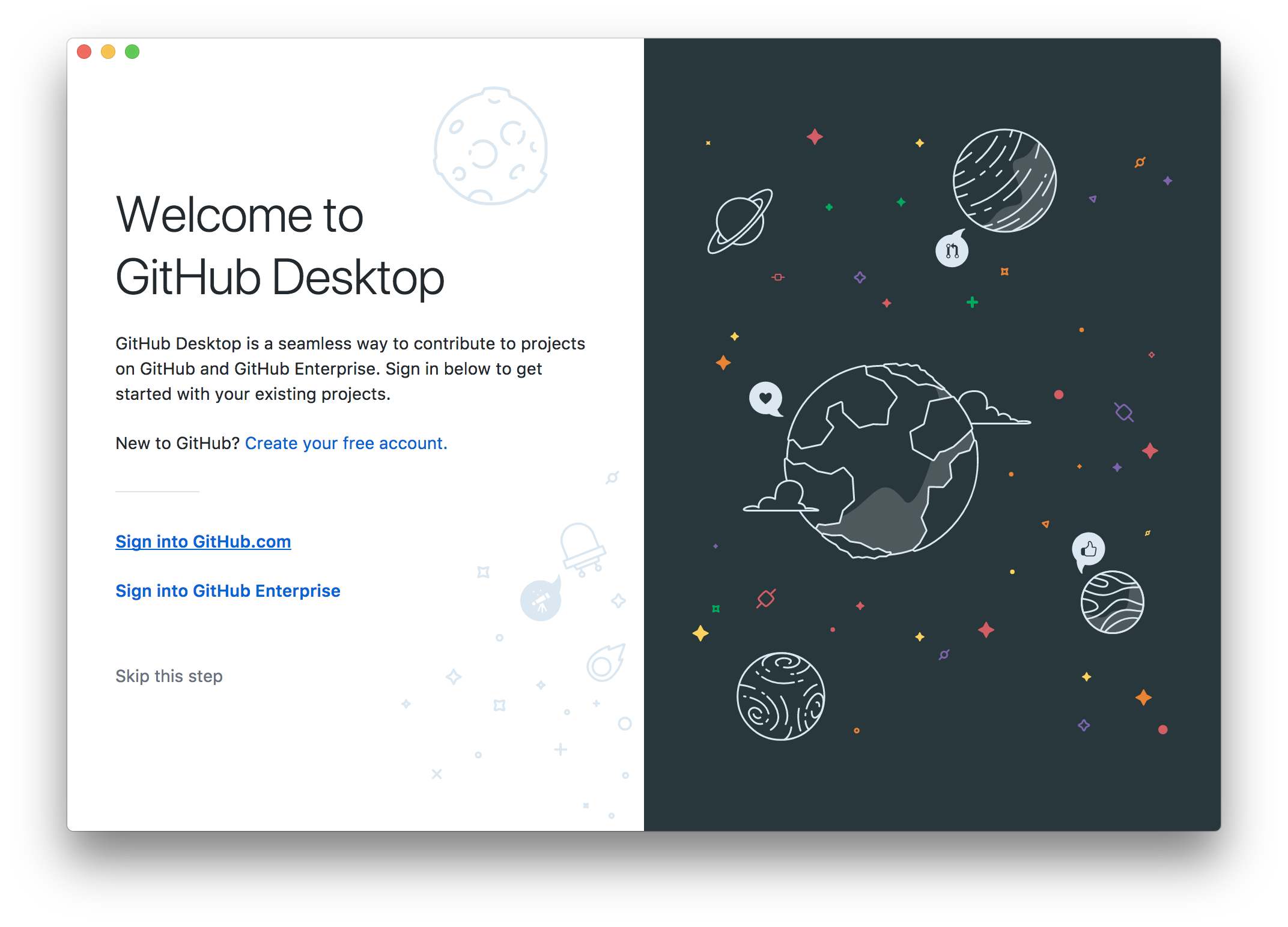 GitHub Desktop Splash